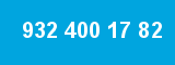 932 400 17 82 932 400 17 82